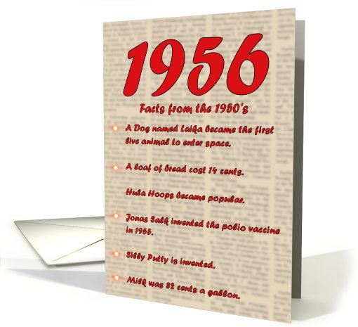 1956 FUN FACTS - BIRTHDAY newspaper print nostaligia year... (462198)