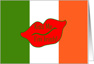 Kiss Me I’M Irish! Happy St. Patricks Day Irish Clover - St. Patrick’S Day Card 