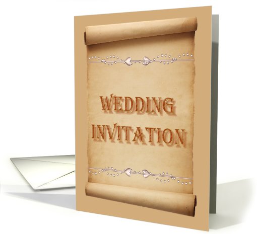 Wedding Invitation Scroll
 card (603334)