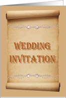 Wedding Invitation Scroll card