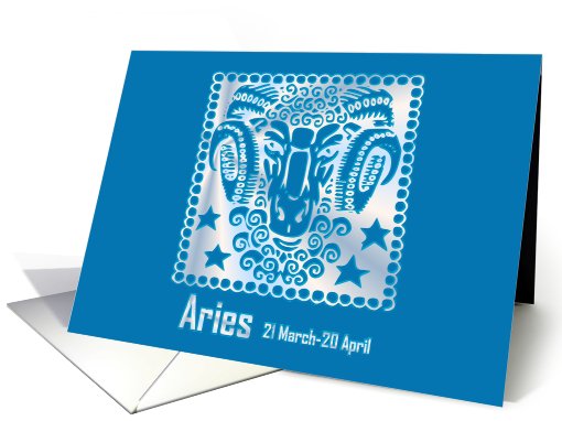 Aries March April Birthday card (609831)