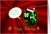 Happy Holidays Christmas card Tire card