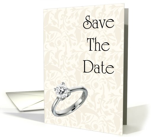 Save The Date with diamond ring Engagement ring card (769962)