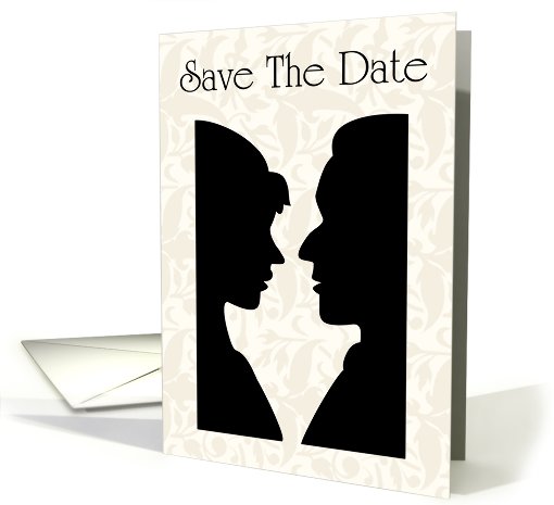 Save The Date with flowers and scrolls for Engagement card (778788)