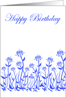Happy Birthday with flowers card