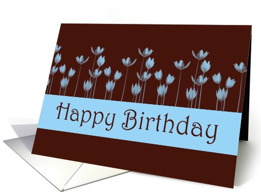 Happy Birthday with flowers card (779211)