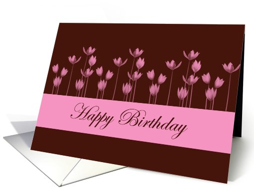 Happy Birthday with flowers card (779212)
