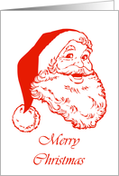 Merry Christmas with Santa Claus Saint Nicholas Kris Kringle card