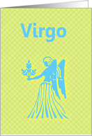 Virgo August September Birthday with zodiac sign female lady card