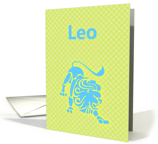 Leo July August Birthday with zodiac sign lion card (879247)