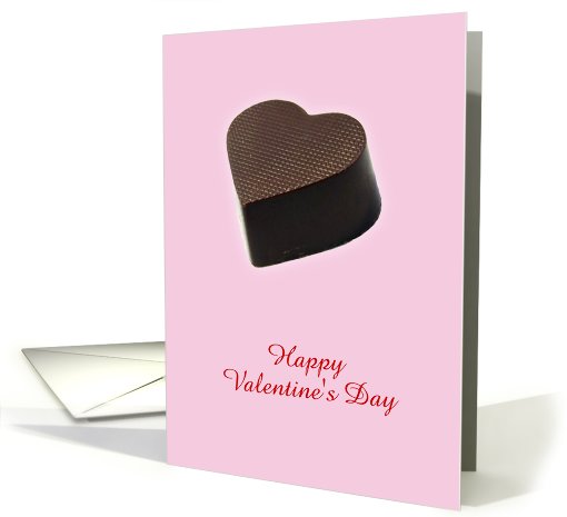 Happy Valentine's Day with chocolate love heart custom card (895388)