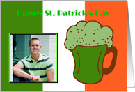 Happy St. Patrick’s Day photo card Irish green beer Saint Paddy card