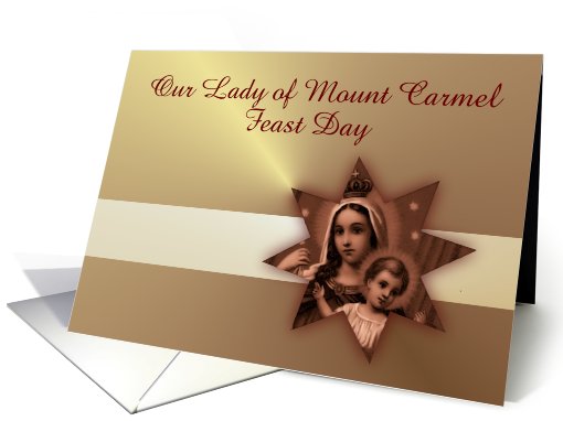 Feast Day for Our Lady of Mount Carmel custom card (915921)