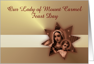 Feast Day for Our Lady of Mount Carmel custom card