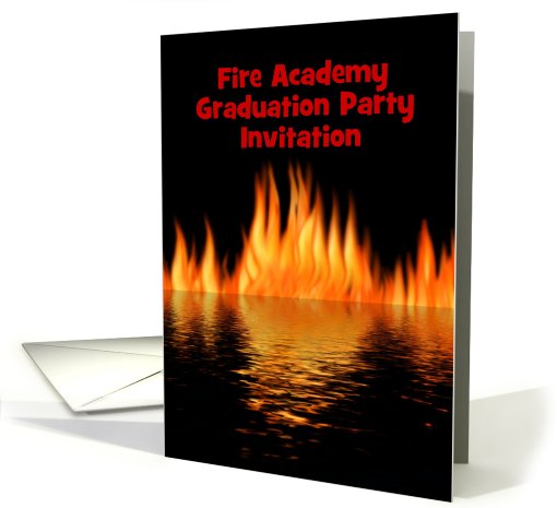 Fire Academy Graduation party Invitation with Fire and... (920405)