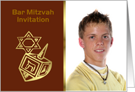 Bar Mitzvah Invitation Jewish coming of age Bat Mitzvah custom card