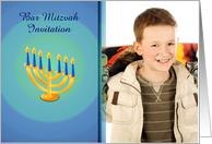 custom card Bar Mitzvah Invitation Jewish coming of age card