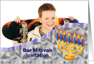 custom card Bar Mitzvah Invitation Jewish coming of age card