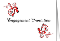 Engagement Barbeque Invitation custom card Engagement BBQ card