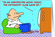 Optimists’ Club Gave Up card
