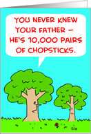 Pairs Of Chopsticks - Earth Day card