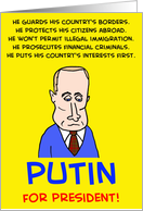 Putin For President card