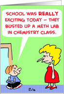 METH LAB Humor Thank You Science Teacher card