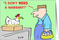 chicken, farmer, need, warrant card