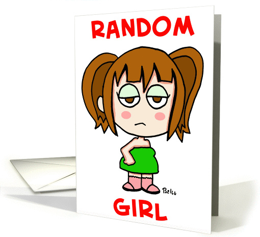random, girl, cute, kawaii, chibi, birthday card (365991)