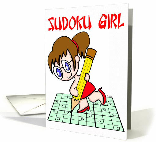 sudoku, girl card (377440)