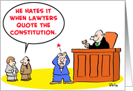 judge, lawyers, quote, constitution card