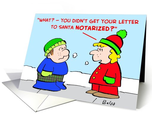 christmas, santa, claus, letter, notarized card (424820)