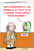 benjamin, franklin, poor, richard, banking card