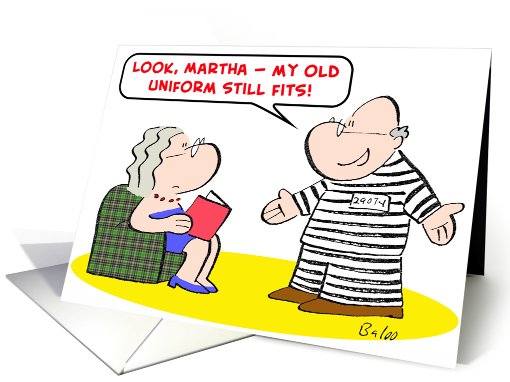 prisoner, old, uniform, still, fits card (429829)