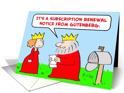 king, gutenberg, subscription card (435211)
