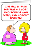 dieting, lost, two, pounds card