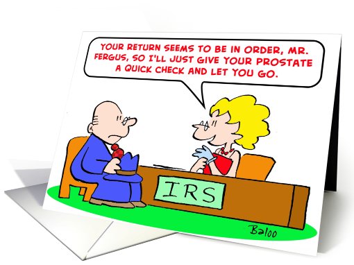 IRS, taxes, check, prostate card (445617)