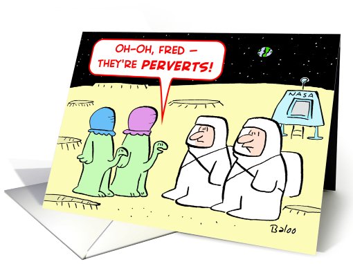 aliens, moon, perverts, astronauts, nasa card (446566)