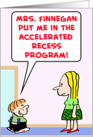 accelerated, recess, program card