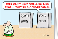 computers, smelling, biodegradable card
