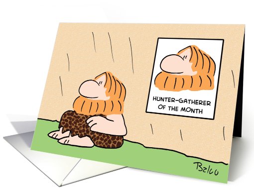 caveman, hunter, gatherer, of, the, month card (471303)