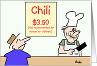 chili, recommended, women, children card