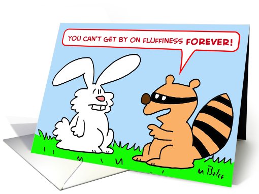 fluffiness, rabbit card (529138)