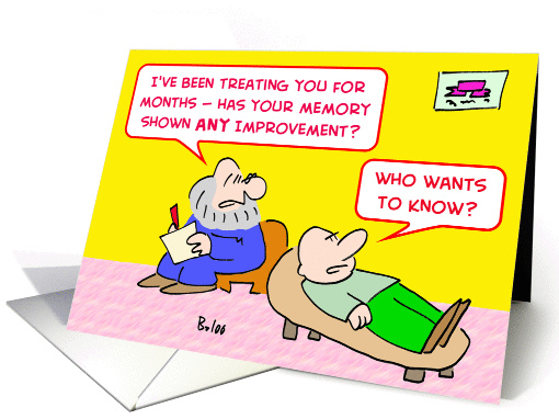 Has your memory shown improvement? card (534350)