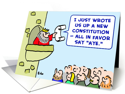 King wrote up a new constitution card (539136)