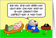 Pig Latin Psychiatrist card