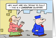 Canadian quarter card