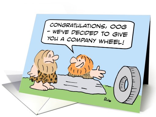 Congratulations, Company wheel, cave men card (609598)