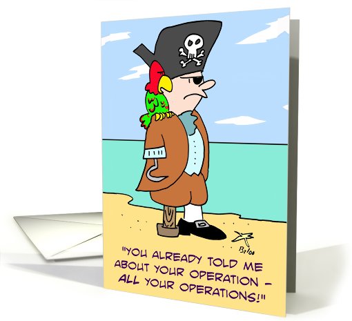 Pirate told parrot about his operations. card (634156)