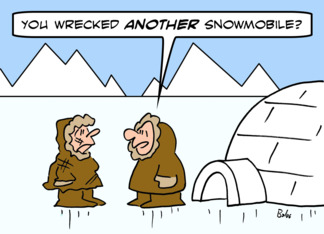 Eskimo wife wrecked...